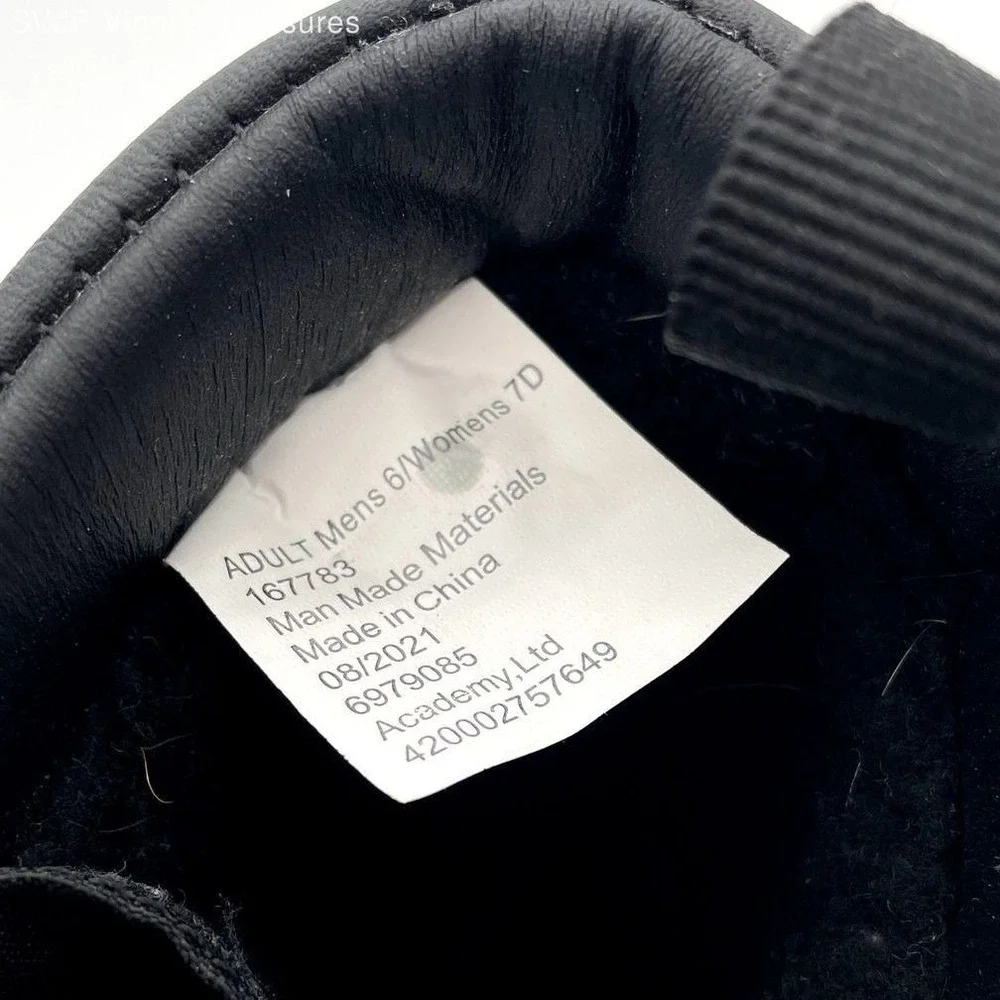 Magellan Black Snow Boot Unisex Faux Fur Lined Sherpa Weatherproof Size W7/ M6